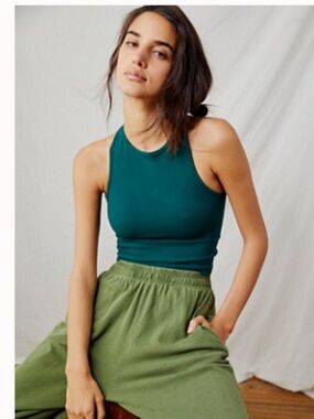 Free People Hayley racer back brami tank Garden Gem M/L Like new